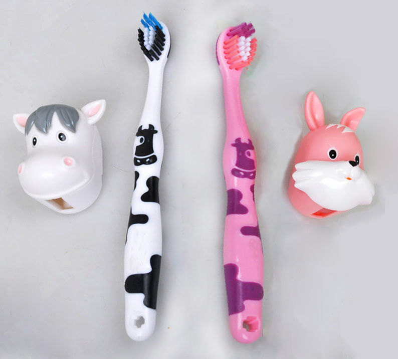 2 6 years old cartoon cows Rabbit Children's child toothbrush kid