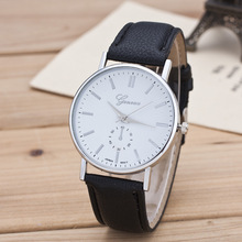 2016 New Fashion Simple Leather Strap Geneva Women Watch Hot Relojes Quartz Women Dress Watch Clock