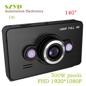 Hot Sales D6 Car DVR Camera Recorder With 140 degree Videw angle Support Motion Detection 2.7inch screen Max Resolution 1080P 12