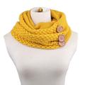 scarf nnatkn nanah Autumn Winter Warm Wool Blend Two Circle Cable Knit Cowl Neck