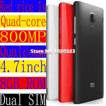 Original Quad Core card Xiaomi redmi 1s xiaomi 2 hongmi Dual SIM smartphone Qualcomm 3GWCDMA mobile