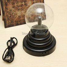 2015 Wholesale High quality Glass Plasma Ball Sphere USB Vehicle Mounted Audio Control Gift Box Lightning