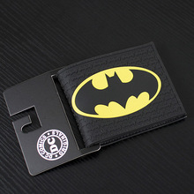 Comics DC Marvel Summer Style Men Wallet PVC Batman Anime Purse Handbag Black Color Gentle Man Fashion Collection Gift Wallets