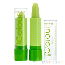 Women Sexy Waterproof Fruity Smell Changable Color Lipstick Lip Cream 