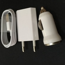 original quality eu us USB Wall charger adapter usb car charger 8pin cable charger for iphone