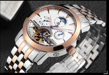 BINKADA High quality men automatic mechanical watch waterproof hollow steel flywheel fashion watches