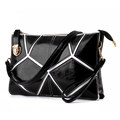 Chic Patchwork Shoulder Bag Classic Geometric Splicing Bag Envelope Bag Contrast Color Women Designer Ladylike Clutch