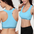 2015 Summer style women sexy casual seamless Racerback Padded Sports Bra gym short solid Fitness Stretch