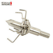 3PCs Lot Airsoft Outdoor Shooting Steel 32mm Archery Arrow Broadhead Hunting Military Sports Arrowheads For Compound