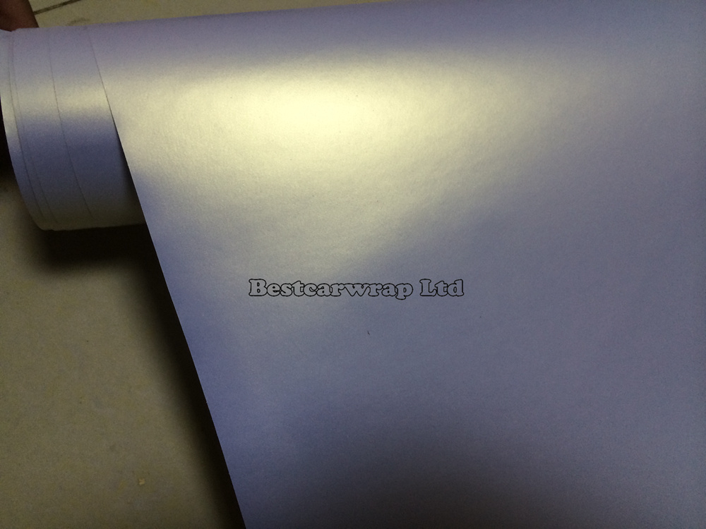 pearl white matt satin chrome Car wrapping film  sticker (5).JPG