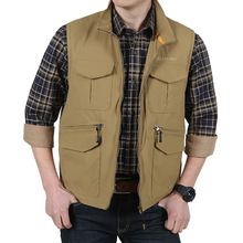 2016 New Men’s Mesh Vest With Many Pockets Vests Plus Size M-3XL Military Outdoor Travel Vest Sleeveless Jackets Reporter Vests