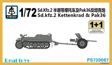 S-modelo PS720087 1/72 sd. kfz. 2 Kettenkrad y Pak36