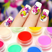 new fashion 12 Colors Nail Art Tips UV Gel Powder Dust Design 3D Decoration Manicure M01202