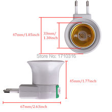 Best Promotion E27 LED Light Male Socket to EU Type Plug Adapter Converter for Bulb Lamp