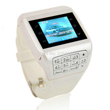 White Q5 watch phone UNLOCKED QUAD BAND WATCH MOBILE PHONE MP3 GSM WATCH PHONE 1 SIM TOUCH SCREEN FREE SHIPPING