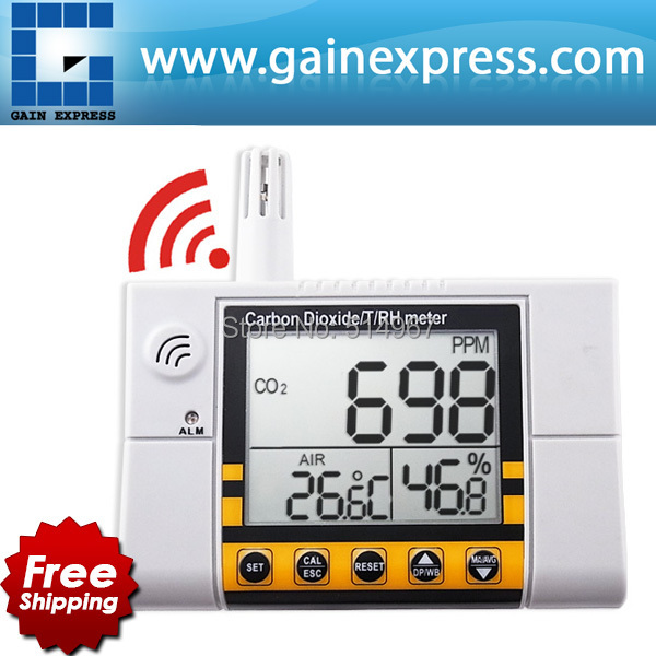 Digital Wall Mount Indoor Air Quality Temperature RH Carbon Dioxide CO2 Monitor Meter Sensor Controller 0~2000ppm Range