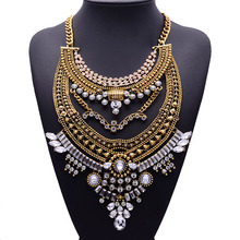 2015 New Fashion Design Bridal Jewelry Vintage Neck Bib Collar Chokers Statement Necklaces Pendants Pearls Beads