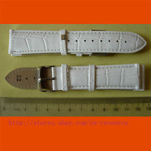 1 x 22 mm GENUINE COW LEATHER watch band white 03