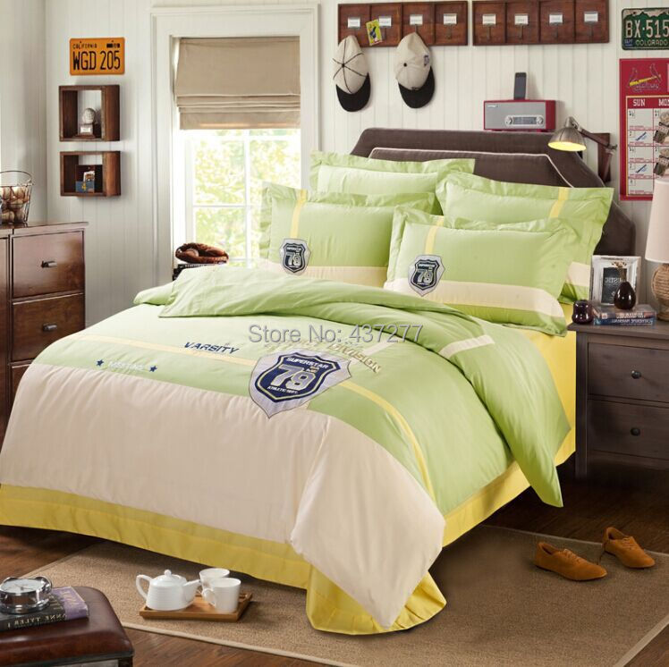 Deportes atléticos del algodón del club de la reina rey bedding set