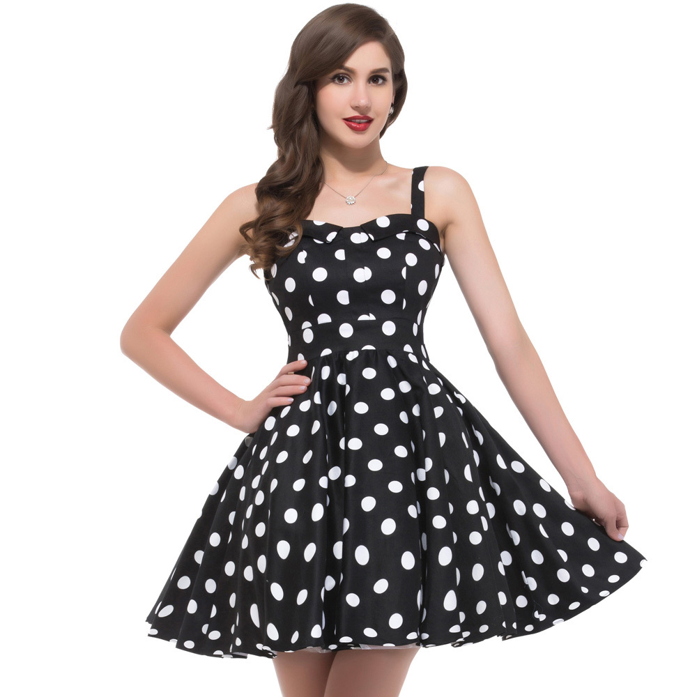 Korean Special Occasion Dress Vintage Flower Pattern Polka Dots Prom ...