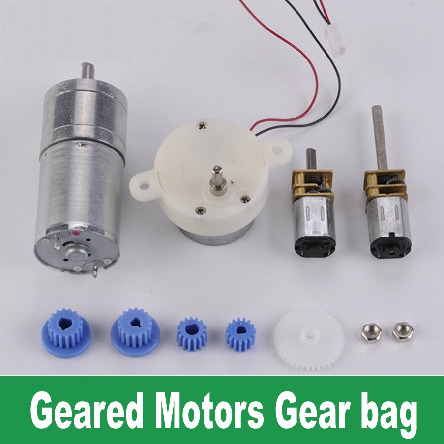 Geared motors Gear bag Geared motor package + Gear bag + M3 nut Model Making Accessories
