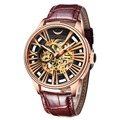 VIUIDUETURE Luxury Brand Mechanical Watches Men Automatic Self Wind Skeleton Dial Clock Casual Wristwatches Relogio Watch