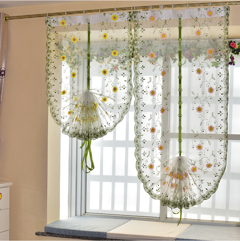 Organze Nakis Desen Cicekler Balon Perde Tul Panjur Perdeleri Mutfak Yatak Odasi Oturma Odasi Icin Pencere Dekoratif Curtains For Balloon Curtainscurtains For Kitchen Aliexpress