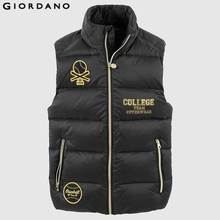 Giordano Men Winter New Quality Warm Puffer Down Vest Waterproof Mens Sleeveless Jacket Male Waistcoats Free