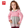 baby dress baby girl dress sweater winter baby clothing dress for girl turn down collar with