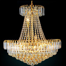 Modern Fashion LED Royal Empire Golden Crystal Chandeliers French Art Lights Luxury Decoration Ceiling Lamps Lighting Christmas