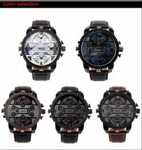 oulm Brand Mens Watches Top Brand Luxury Quartz Male Clock Casual Leather Band Watch Military Wristwatch