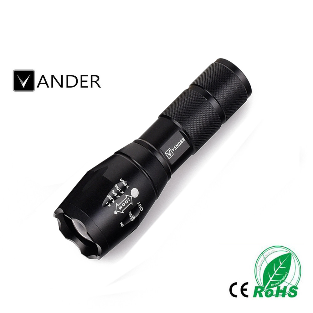 2000 Lumen CREE XML T6 Zoomable LED Flashlight 18650 Lamplight Adjustable Focus Torch Lamp For amping, hiking, hunting, cycling (1)