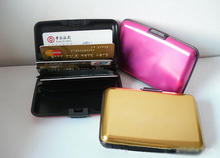 Pocket Waterproof Business ID Credit Card Wallet Holder Aluminum Metal Case Glossy Box 57345