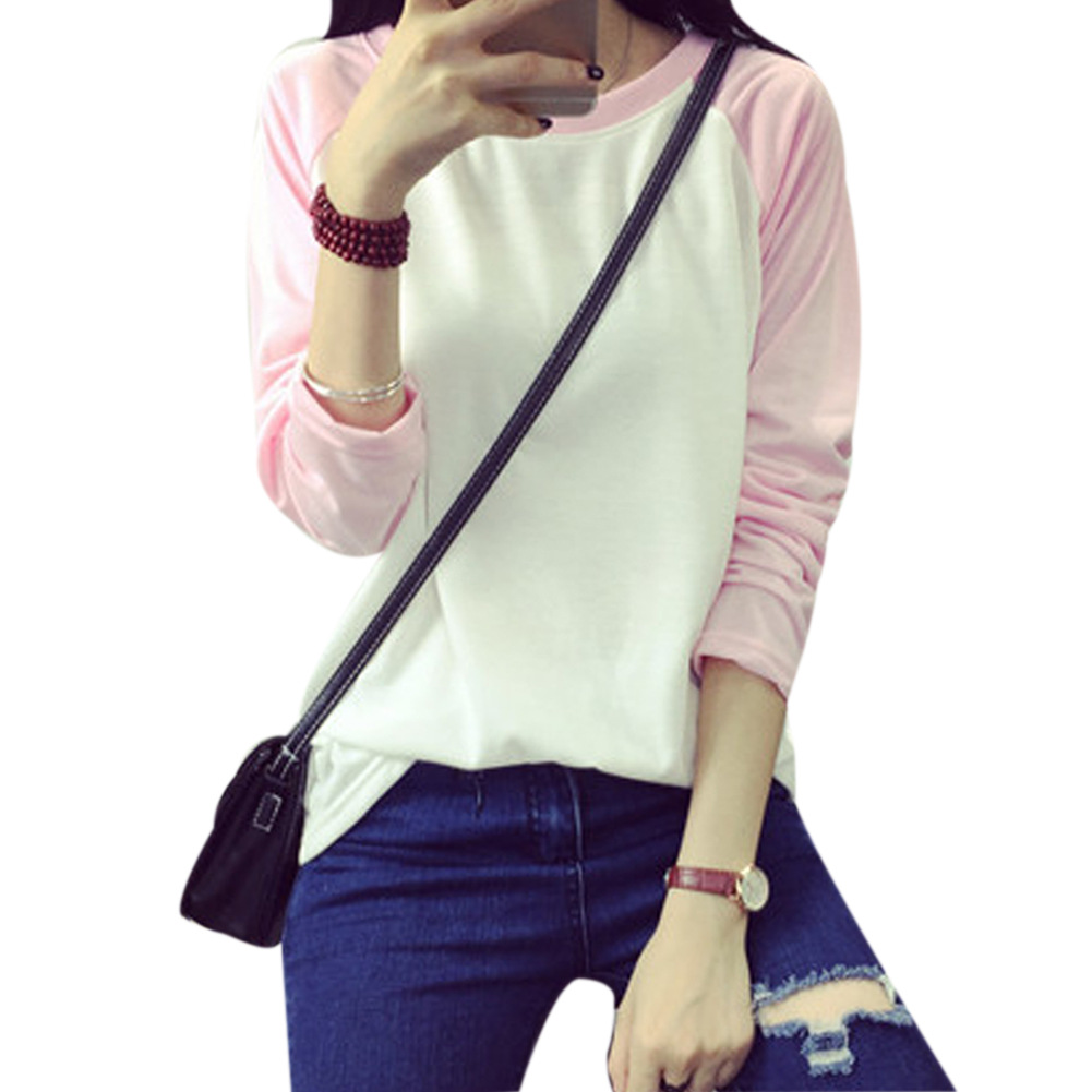 >Korean large size women Raglan sleeved loose color<T>T-shirt<
