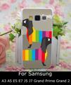 5507 PR Rainbow Dogs Hard White Case Cover for Samsung galaxy A3 A5 E5 E7 J5