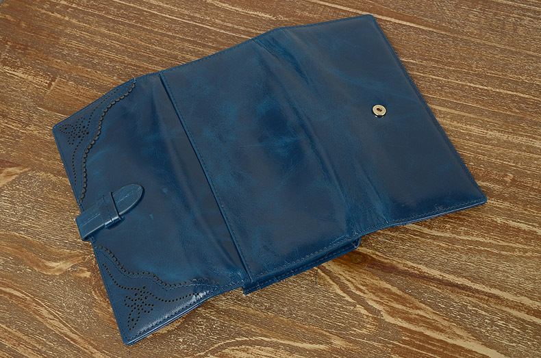 Imported Grain Leather Korea Style Burnished Leather Women's Long