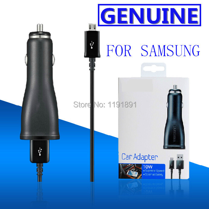 100 Genuine Original 2 0A 10W Car Adapter Charger For Samsung Galaxy S4 S3 Note II