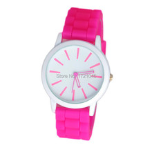 Nueva venta caliente de moda de ginebra calidad de colores deportes marca reloj silicona jalea reloj de cuarzo Wristwatche para para SB018P
