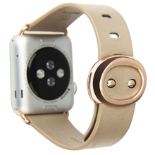 Khaki Band 38mm Baseus Modern Series Classic Buckle Genuine Leather Watchband for Apple Watch
