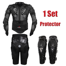2016 New Motorcross Racing Motorcycle Body Armor Protective Jacket+ Gears Short Pants+protective Motocycle Knee Pad