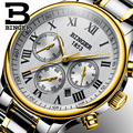 Automatic Watch Men Switzerland Watches Top Luxury Brand Watch BINGER Steel Strap Mechanical Watch Waterproof Relogio