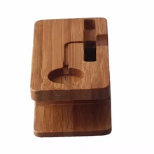 100 Bamboo Wood Stander Holder for iPhone Apple Watch Novelty Phone Accessories