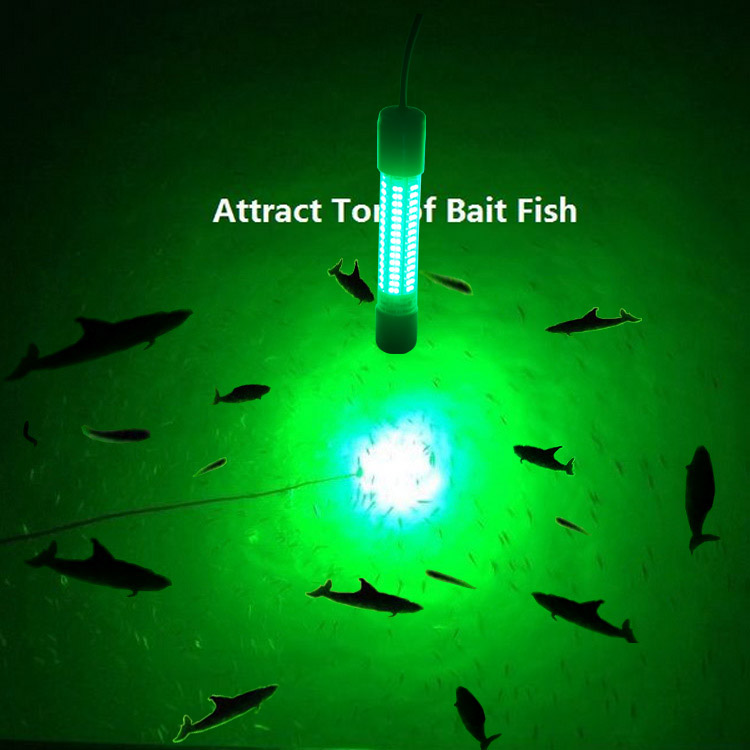 Upgraded 12V LED Green Underwater Fishing Boat Light Night Fishing Lures for Fishmen