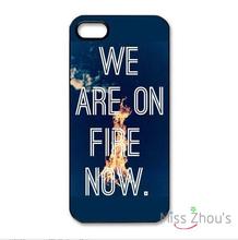 we are on fire now Protector back skins mobile cellphone cases for iphone 4/4s 5/5s 5c SE 6/6s plus ipod touch 4/5/6