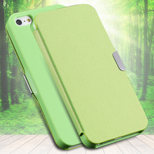 Magnetic Button Flip Leather Case for iphone 5 5G 5S Ultra Thin Protective Skin Luxury Cover for iphone 5 5G 5S YXF04164