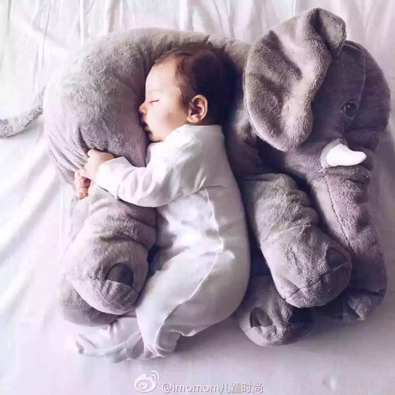 Baby cot chshion plush elephant toy infant pillow cute stuffed doll floor decoration kids appease toys