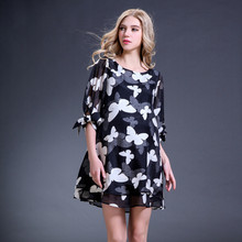 Fashion Butterfly pattern polyester Women’s Maternity one-piece dress summer maternity clothes pregnancy clothes