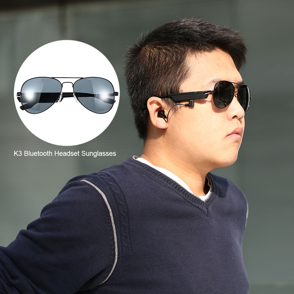 Bluetooth Wireless Sunglasses Wearphone Polarized Glasses Voice Control Phone Ca