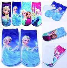 Children unisex Frozen Elsa & Anna Socks Cartoon Kid Sport Hosiery Baby Girl Boy Sock