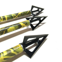 3pcs Broadheads M&X Magnus Hunting Arrowhead Crossbow Bow Crusader’s Stainless Steel 3-Blade 100 Grain Fixed Blade Broadheads